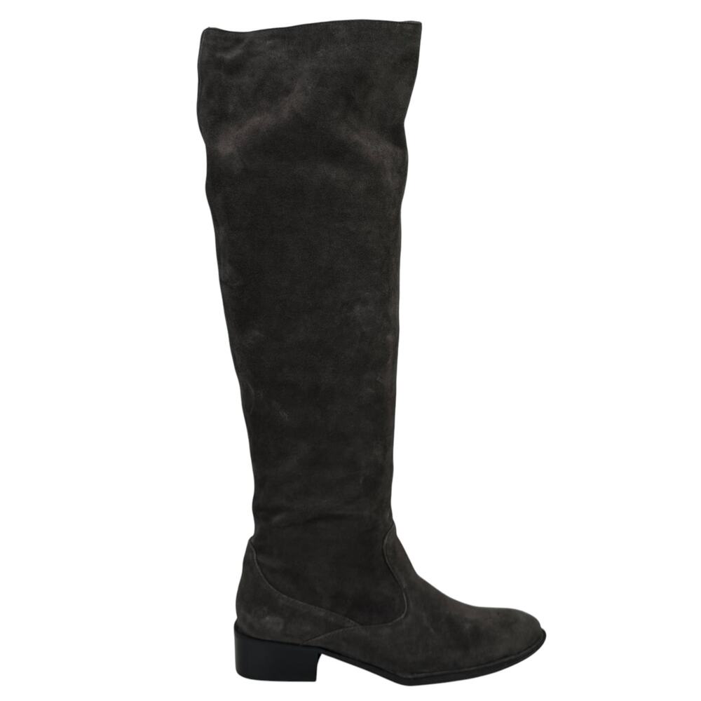 Born Women's Over the Knee Boot Crown Cady 2 SZ 7.5 Grey Suede Relaxed Slouchy